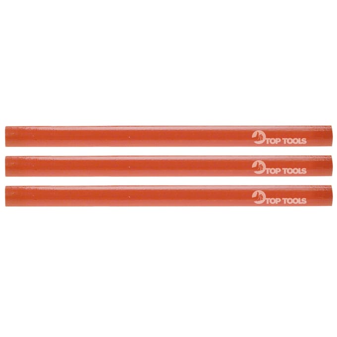 Top Tools - Houtbewerking Potloden - Set van 3 - 180mm - Platte Constructie
