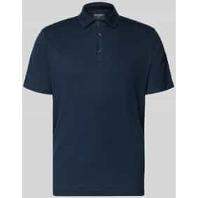 regular fit poloshirt van mix van linnen en elastaan