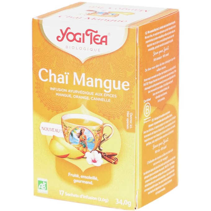 Yogi tea Biologische Thee Mango Chai - 17 stuks