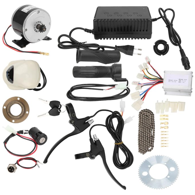Kit de conversion de vélo électrique haute vitesse 24 V 250 W, 14 pièces gray
