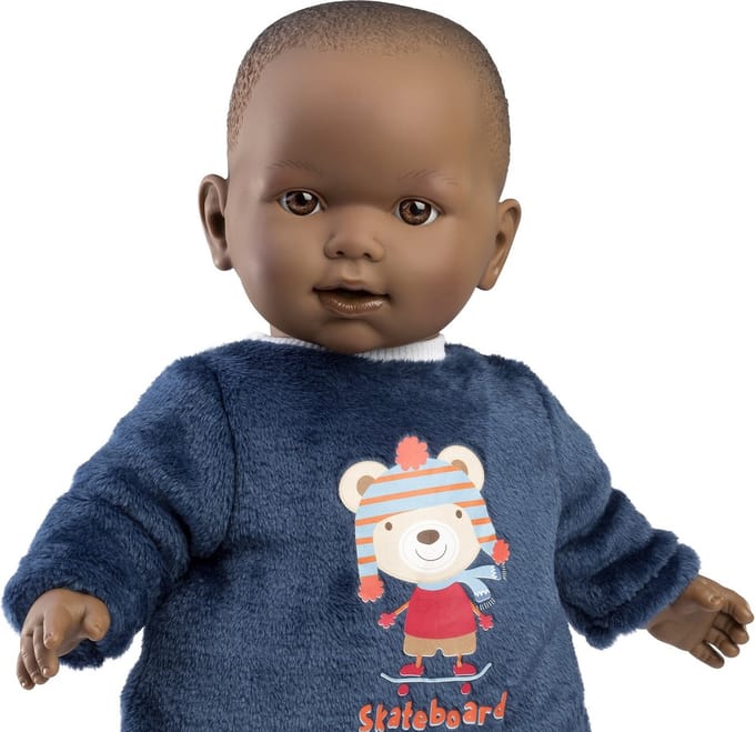 Llorens babypop Zareb donker met kleding en speen 42 cm