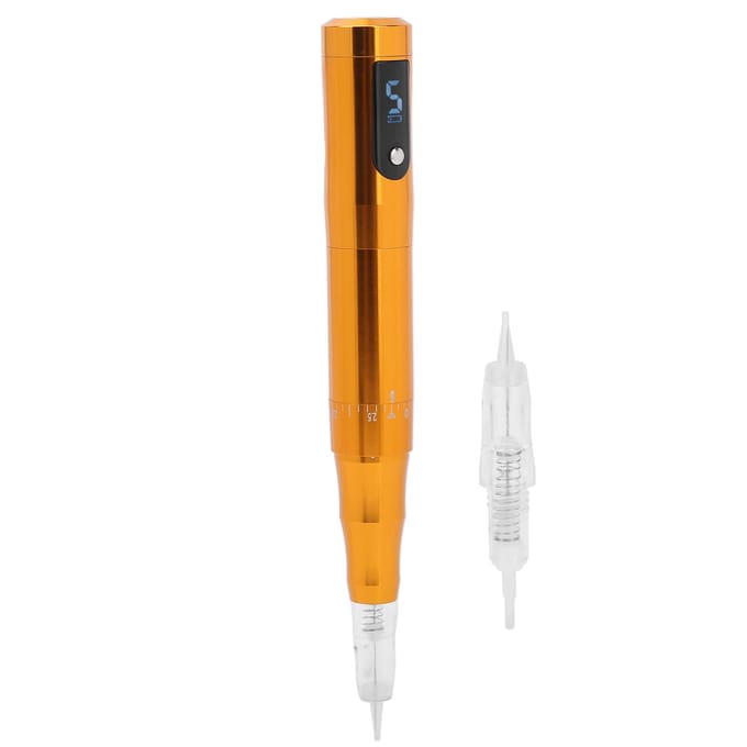 Microblading Pen USB Oplaadbaar Wenkbrauw Eyeliner Lip Tatoeage Pen Machine EU Plug goud