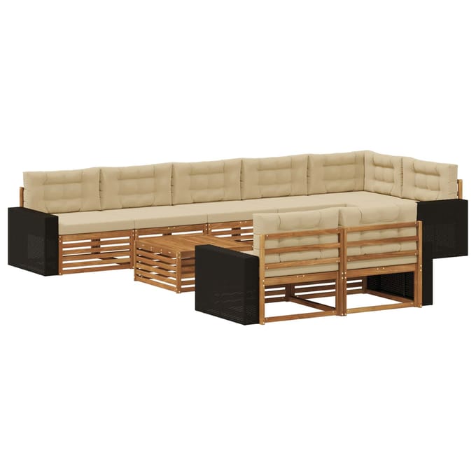 vidaXL - Buiten - bank - set - 9 - st