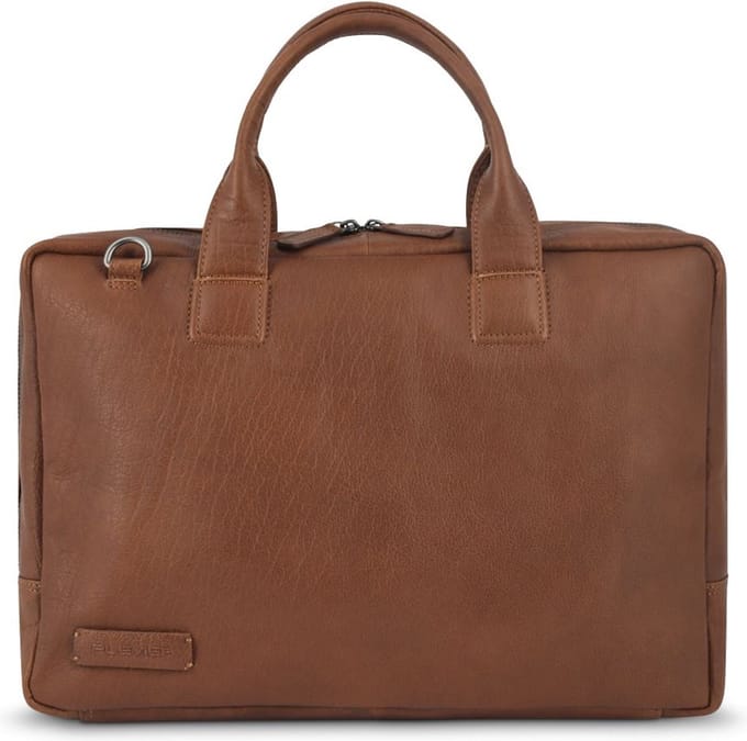 Plevier Basalt businesstas 16 inch cognac.