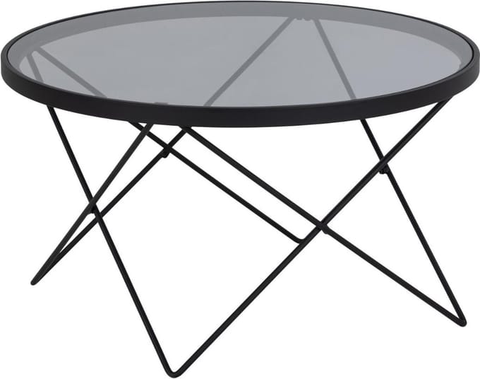 Salontafel Andreas Smoke Glas Ø80cm - Giga Living