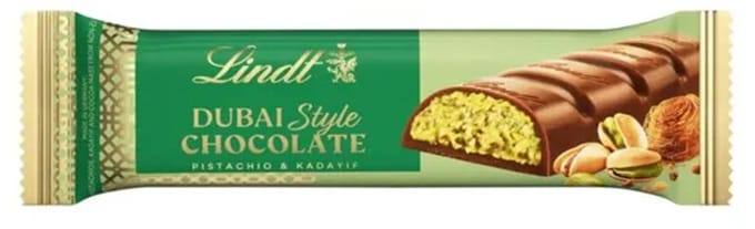 Dubai Milk Snack Reep – 40 x 40 g – Melkchocolade met Pistache, Amandel & Kadayif