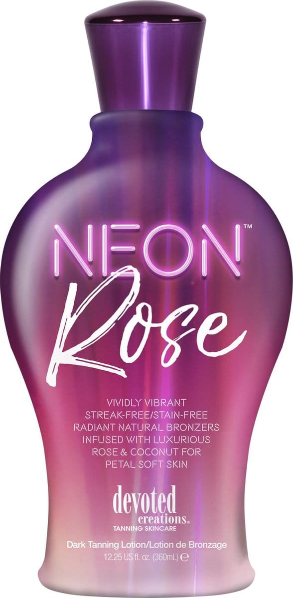 Devoted Creations Neon Rose fles - Zonnebankcrème- 362 ml