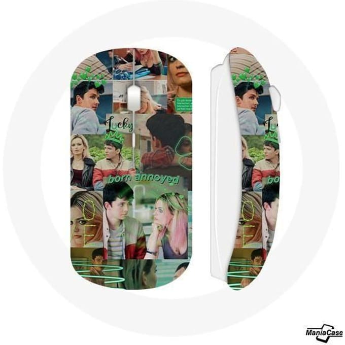 Souris Sans Fil - Sex Education - Maeve Wiley et Otis Milburn - Blanc - USB Wifi - Compatible Mac et PC