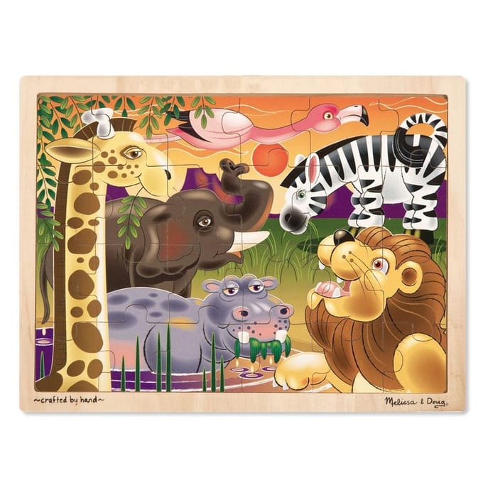 Melissa & Doug - Afrikaanse Savanne - Legpuzzel - 24 PC