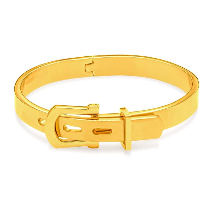Victorious Dames Armband Goudkleurig – Gesp Riem Vormgeving – 16 t/m 18cm