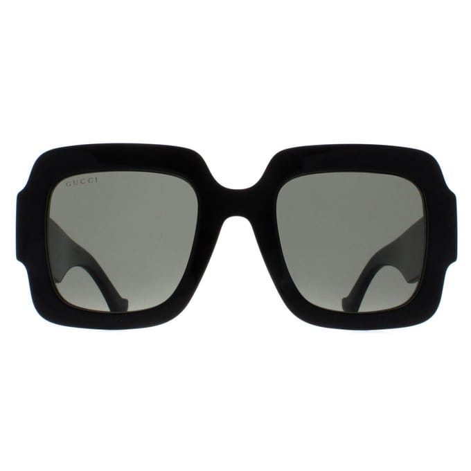 Gucci Vierkante Dames Zwarte Grijze GG1547S