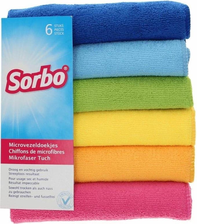 10 x 6 Sorbo Microvezeldoek - Assorti