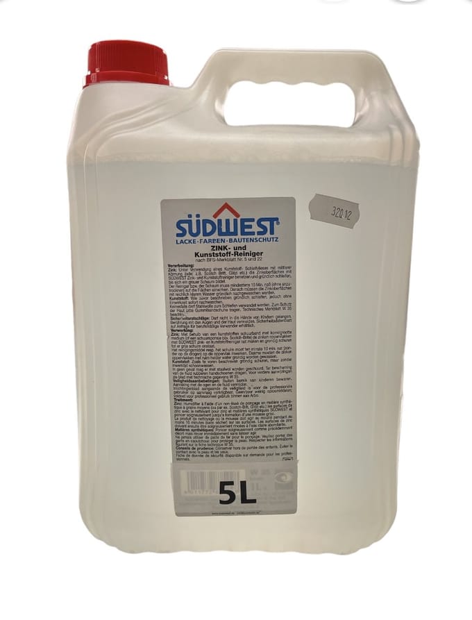 Südwest Zinkreiniger en kunststofreiniger - 5 L