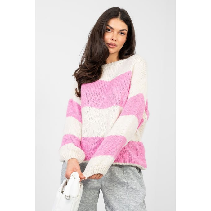 Elvara Stripe Knit - Roze / One Size