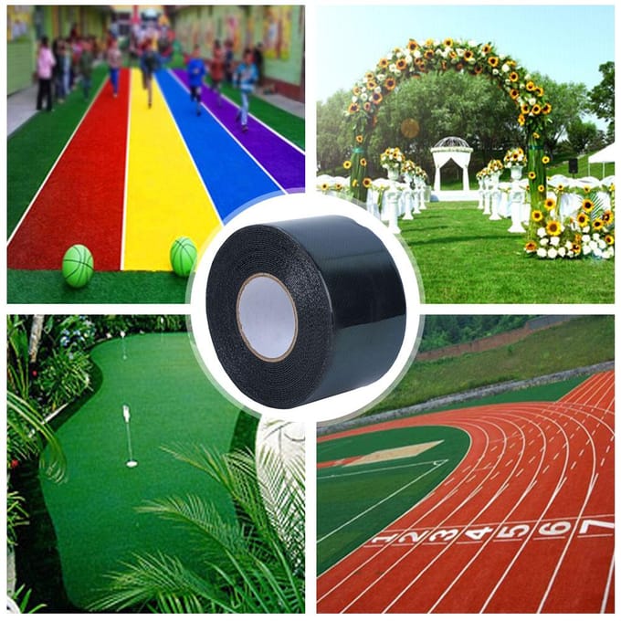 50mmx5m Dubbelzijdige Kunstgras Naad Zelfklevende Tape Slijtvaste Stoffen Tape gray