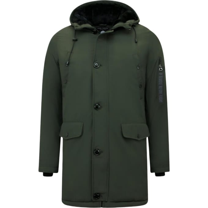 Winterjas Heren - Heren Winterjassen Volwassen - Gewatteerde Jassen - Parka Heren Jassen - 7103 - Groene Jas
