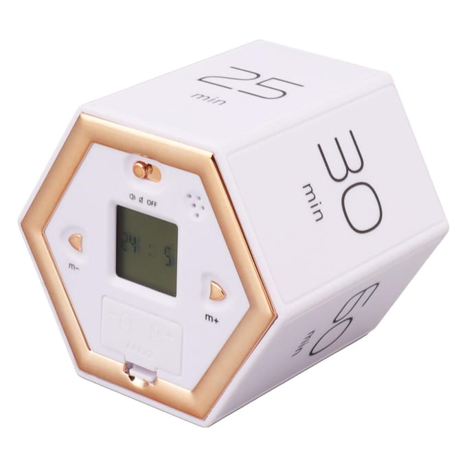 Hex Flip Timer met Stille Alarmfunctie Magnetische Tijdmanagement Kubus Timer met LCD-scherm voor Koken Studeren Werken