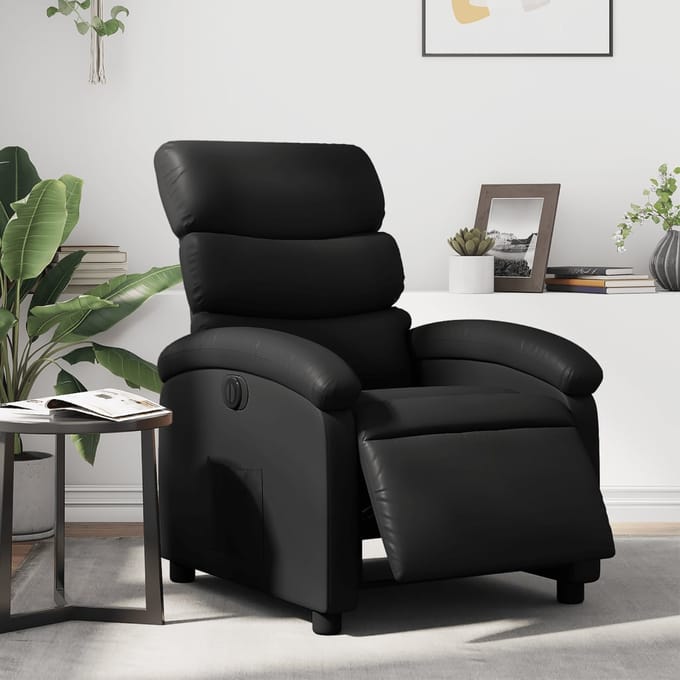 vidaXL - Fauteuil - elektrisch - verstelbaar - kunstleer - zwart