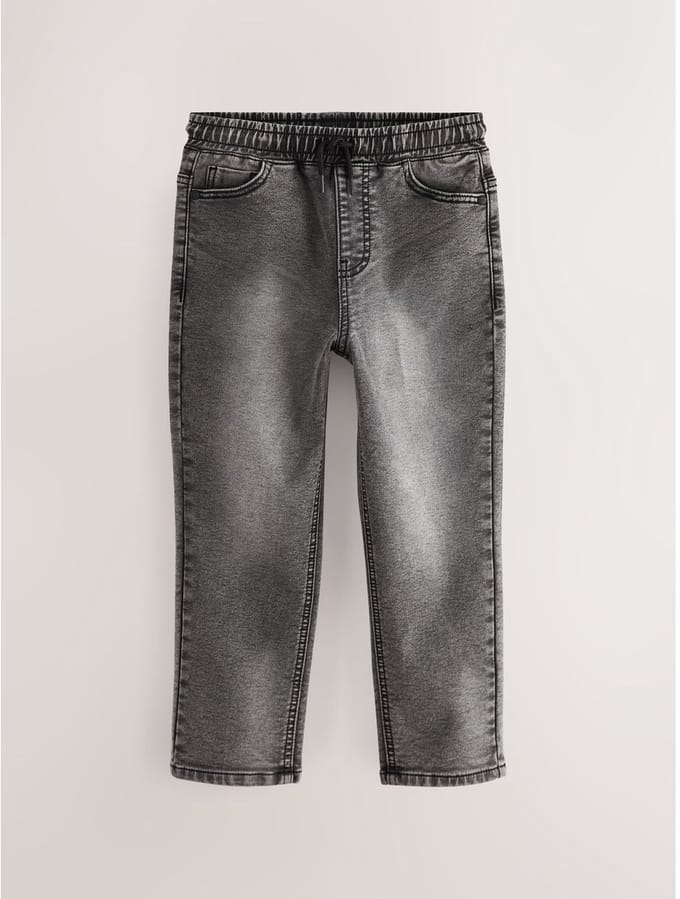 Next - Jongens - Jeans met elastische taille en ruimvallende pasvorm - Grijs