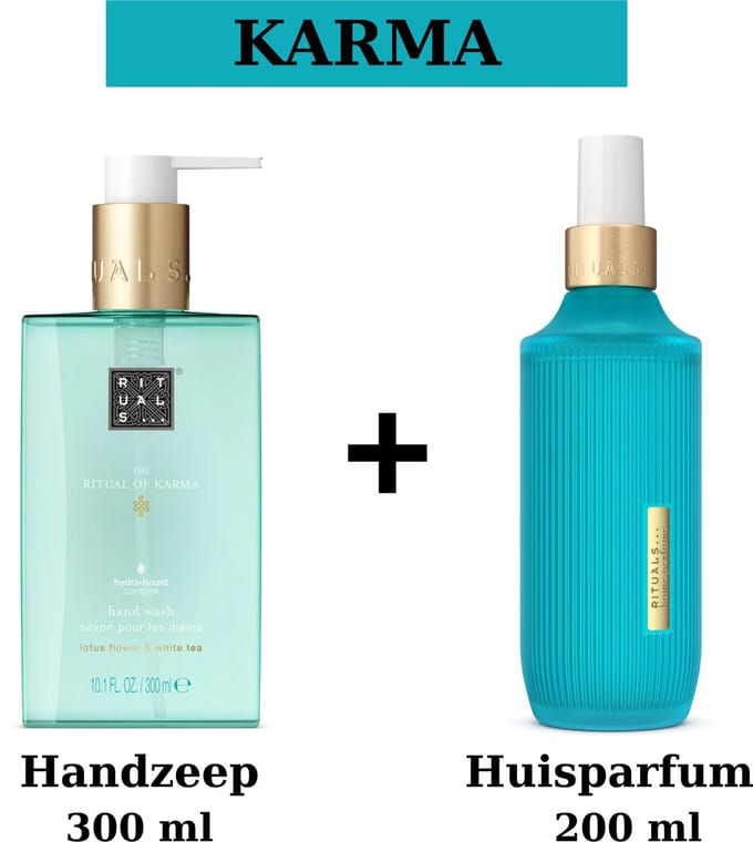 Rituals - Karma - Bath Set - Handzeep 300 ml + Huisparfum 200 ml - Hand Wash 300 ml + Home Perfume 200 ml