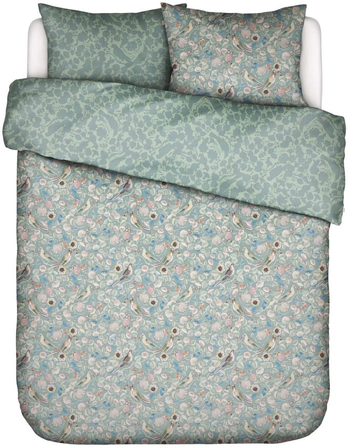 Essenza Aleste Dekbedovertrek Biologisch Katoensatijn Surf green - Lits-Jumeaux - 240x200/220 cm
