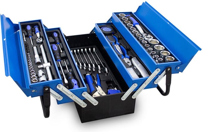 Bituxx Inklapbare Gereedschapskoffer / Gereedschapsset - 85-Delig - Incl. Koffer