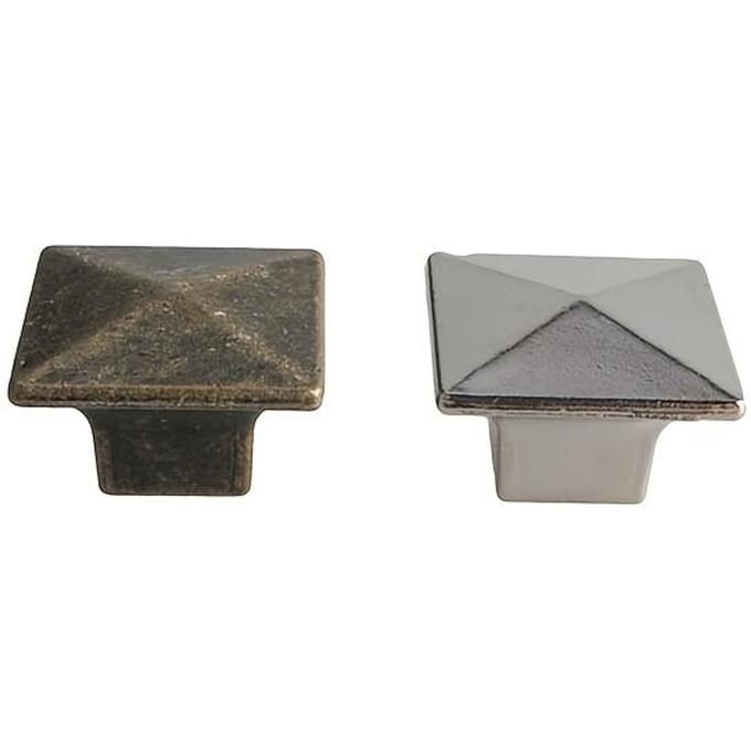 2 stuks Antiek Retro Vierkant Enkel Gat Handvat Brons 2pcs