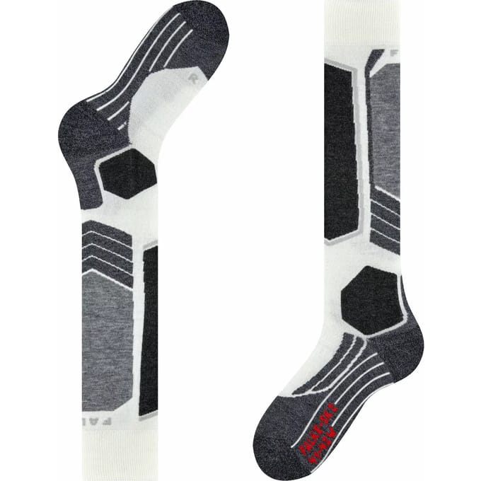 FALKE SK2 warm dik wol functioneel materiaal skisokken dames wit - maat 41-42