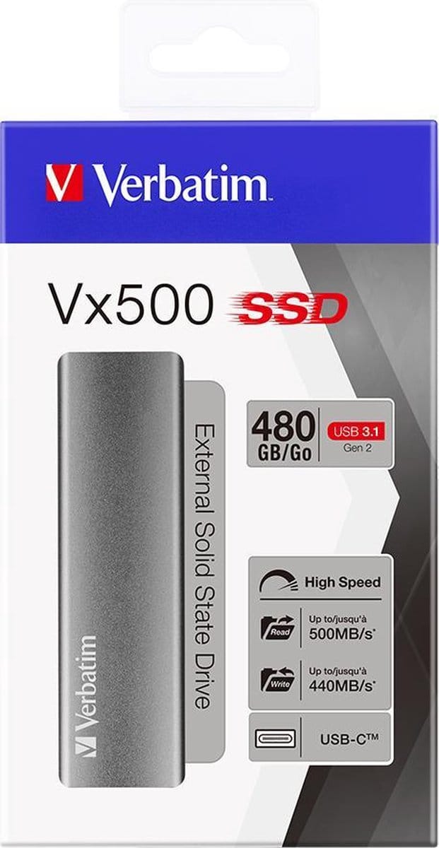Verbatim Vx500 - SSD - 480 GB - USB 3.1 Gen 2