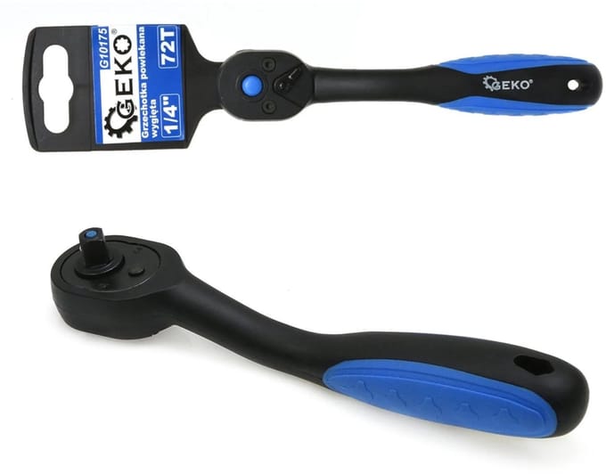 GEKO Ratelsleutel - Nylon Coating - 72 Tanden - 153 mm - Ergonomisch Handvat