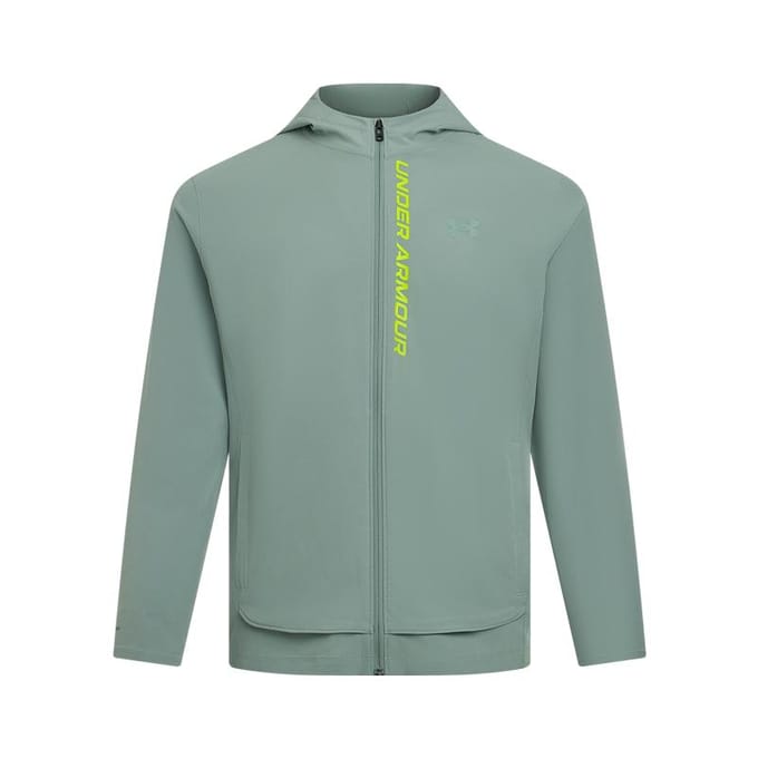 Under Armour Storm SS25 Logo Geweven Jas met Capuchon Heren Jas Groen 1376794-348 L gray