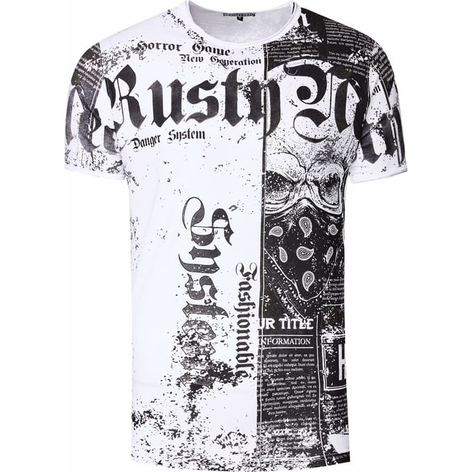 T-shirt met American-Skull Westside Gang Banger-print