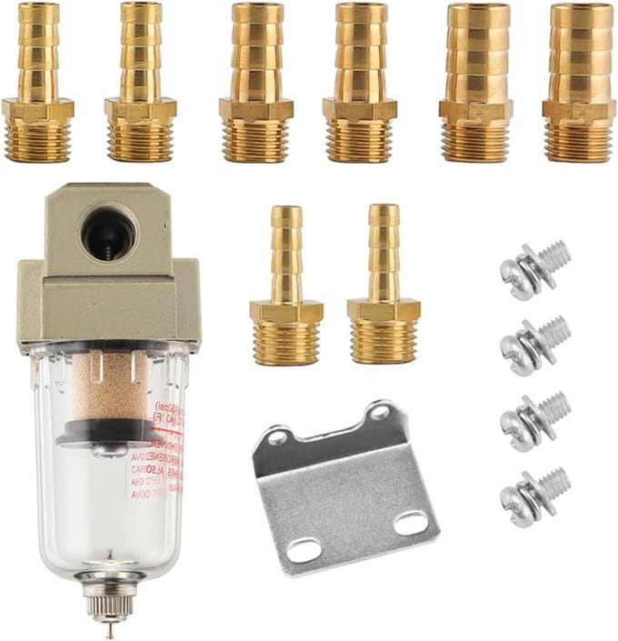 Persluchtfilter-waterafscheider deeltjesfilter-waterafscheider voor compressor - vervanging luchtleidingen - AF2000-02 .