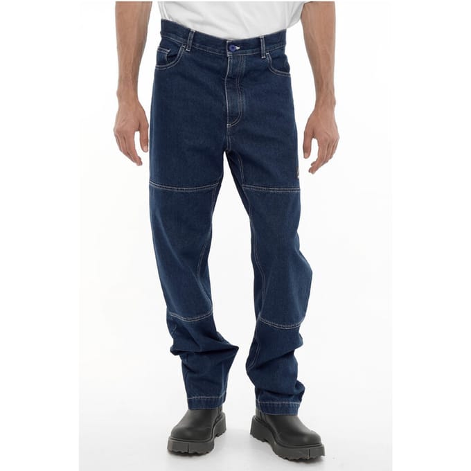 Straight Leg Regular Fit Jeans met zichtbare stiksels 21 cm in blauw