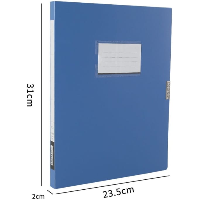 Dossier A4 Noir Bleu Multifonctionnel en Plastique PP Épaissi Boîte de Rangement pour Documents Anti-Poussière Contrat white
