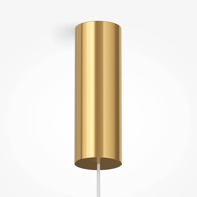 Maytoni LED hanglamp AMULET, 28 x 57 cm, goudkleurig, metaal/glas