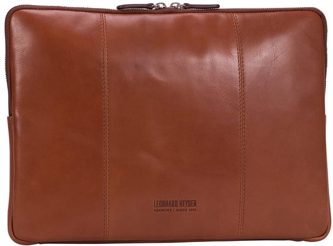 Leonhard Heyden Cambridge laptop sleeve S 13 inch - Cognac