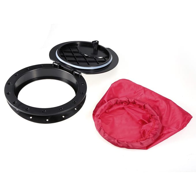 9  Dekplaat Luikdeksel Kit Met Opbergtas Voor Opblaasbare Kajak black