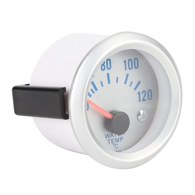 52mm 2   Universele Auto Motor Digitale Blauwe LED Watertemperatuur Temperatuurmeter 40 120 graden Celsius Bereik white