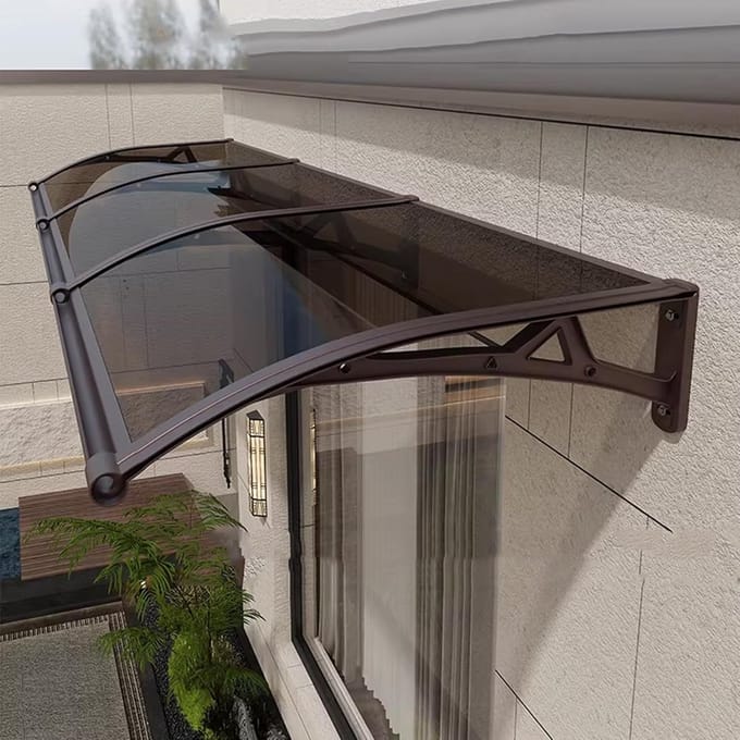 Deur Luifel - Voordeur Afdak - Weer Bescherming - Slagvast Polycarbonaat - 60x230cm - Transparant