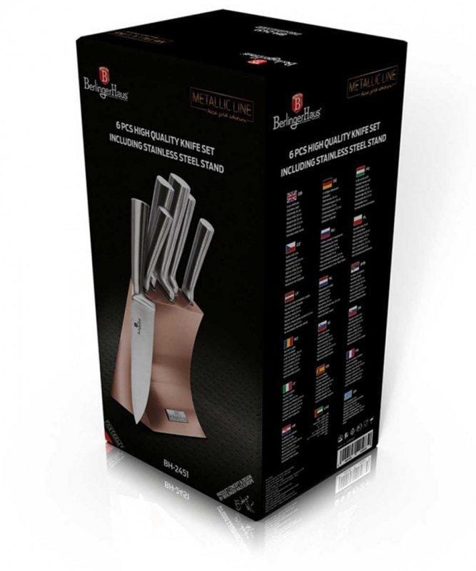 Berlinger Haus - Messenset - Rose gold metallic line - 5 messen en blok