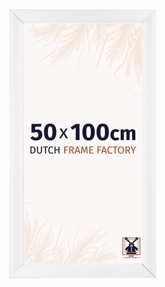 Fotolijst 50x100 cm - MDF - Wit Hoogglans - Praag