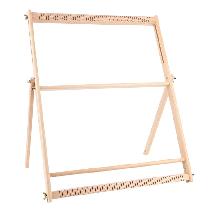 Weefraam Multifunctioneel Beukenhout Handweefmachine voor Wandtapijt Sjaal Deken beige