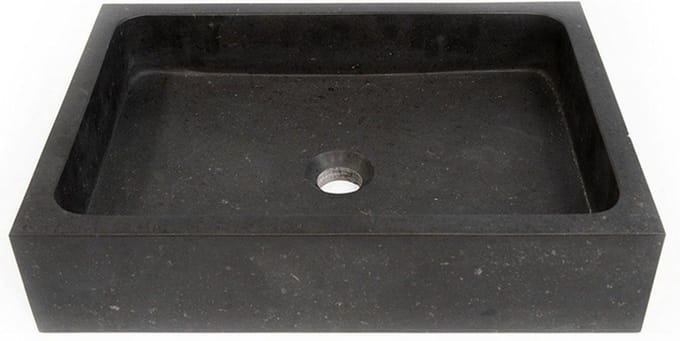 Saniclass Noche Waskom – 50x36x11 – Natuursteen donker