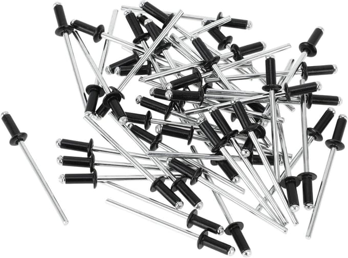 50 Stuks Blinde Klinknagels met Dome Head en Grote Flens in Aluminium voor Sterke Bevestiging, 3mm Grip Diameter, 10mm Grip Lengte, 6.3mm Flens Diameter