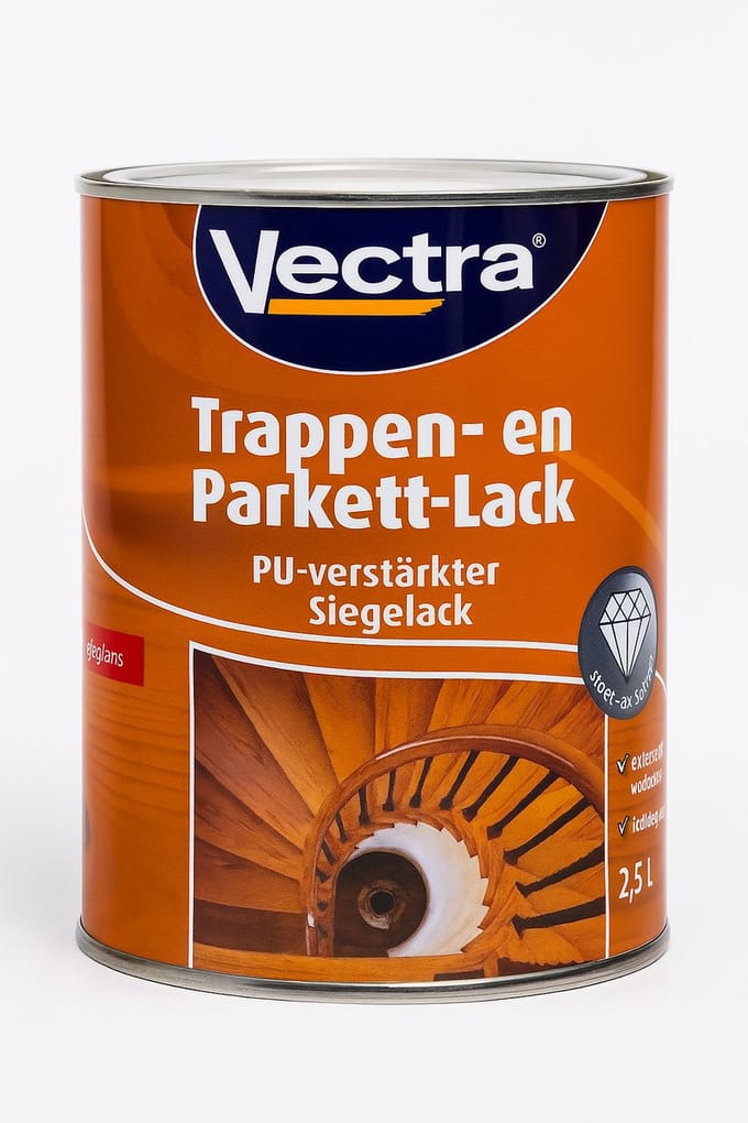Vectra Trappen- & Parketlak – 2,5 L – Zijdeglans – Water- & PU-basis