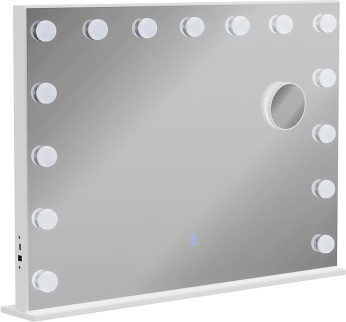 Vicco Greta Kaptafel spiegel – 58 x 47 cm met LED-verlichting Wit