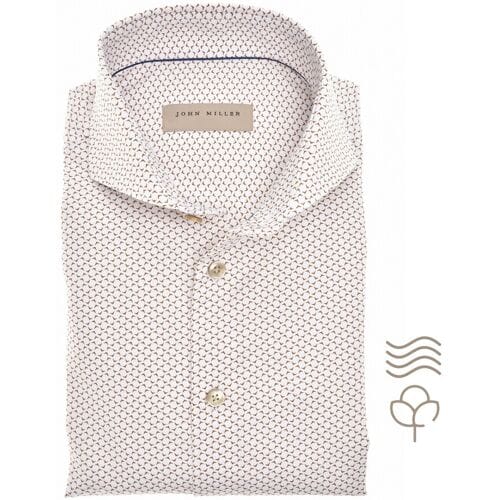 John Miller Overhemd Enchanted Pattern Shirt Midden Bruin / male