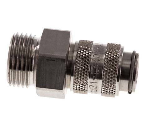 RVS 306L DN 5 Luchtkoppeling Snelkoppeling G 3/8 inch Buitendraad - CLS5-M-SSL-P-038