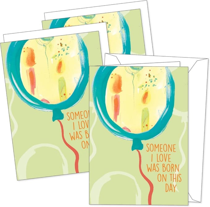 3-Pack Verjaardagskaarten Liefde met Enveloppen 5x7 Inch